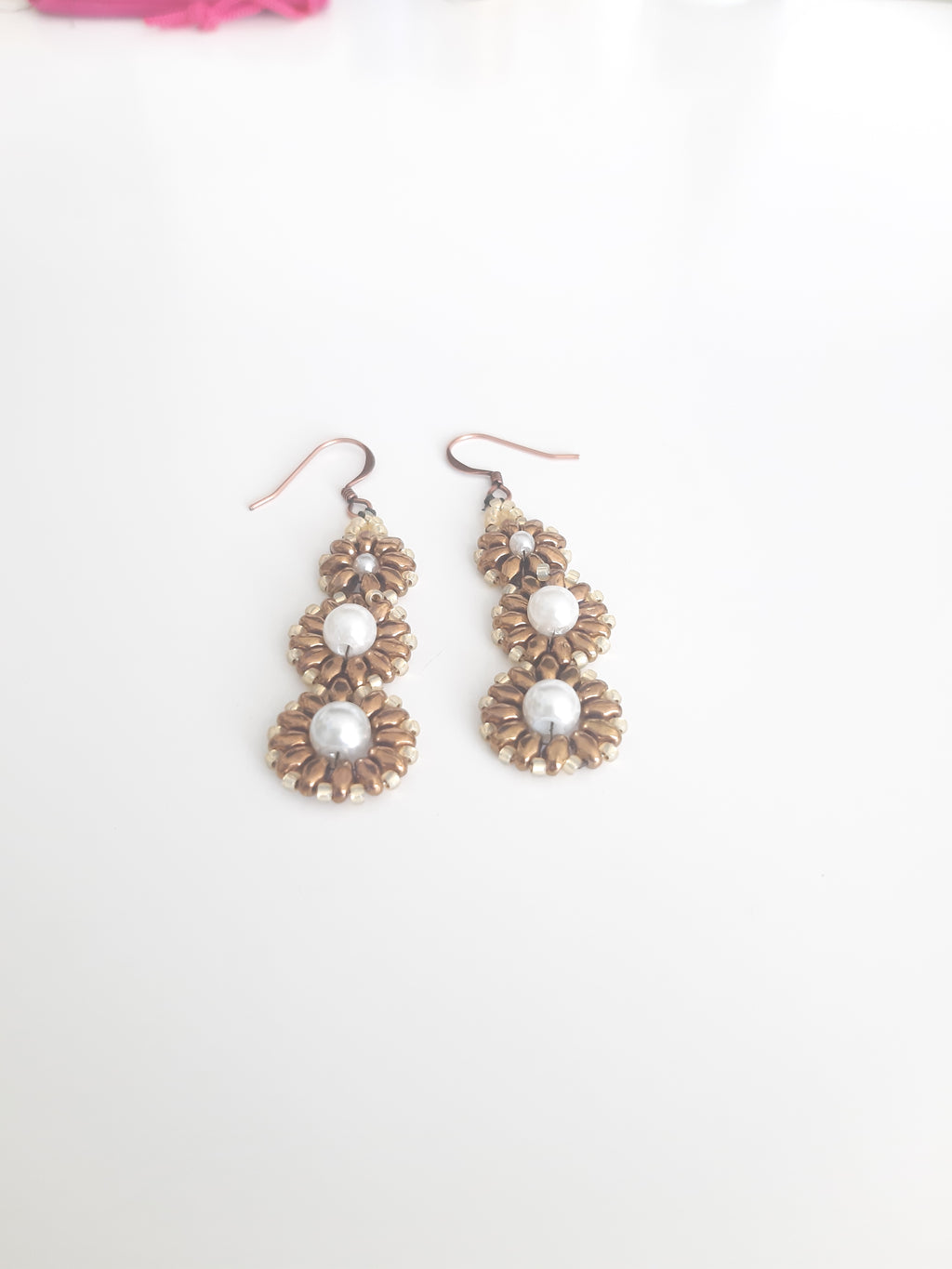 Daisy Flower Bronze Earring