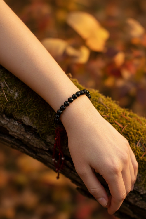 Black Pearl Stretch Bracelet - Autumn
