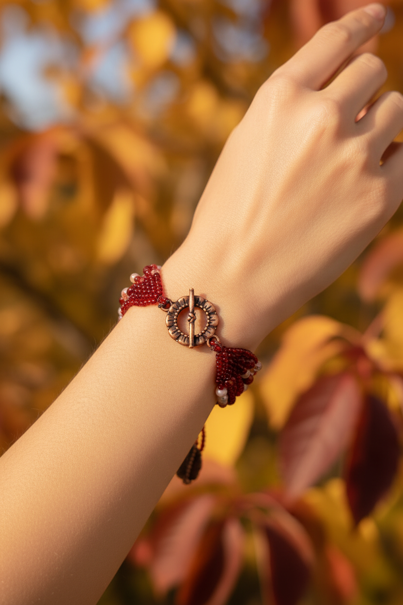 Crimson Harvest Bracelet - Autumn Outdoor