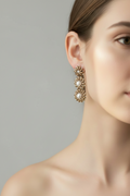 Daisy Flower Bronze Earring