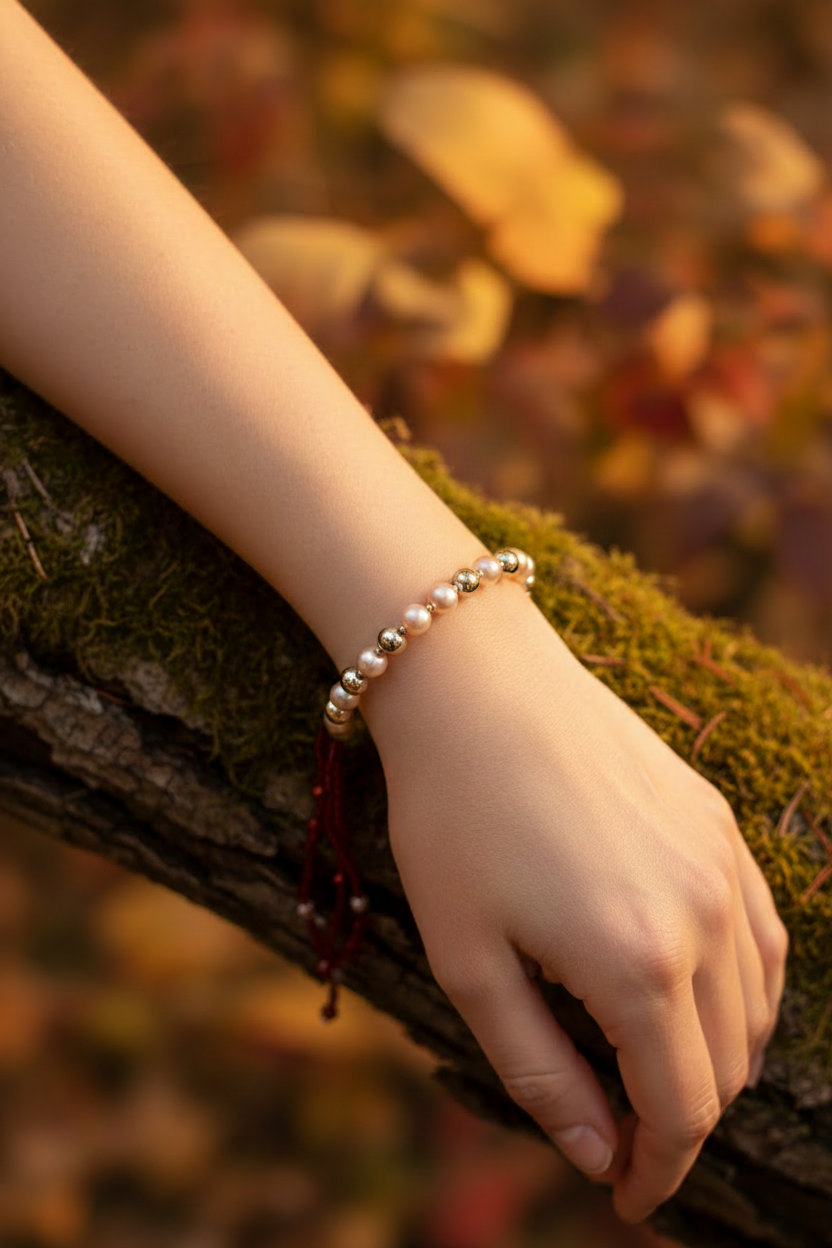 Golden Bliss Stretch Bracelet - Autumn
